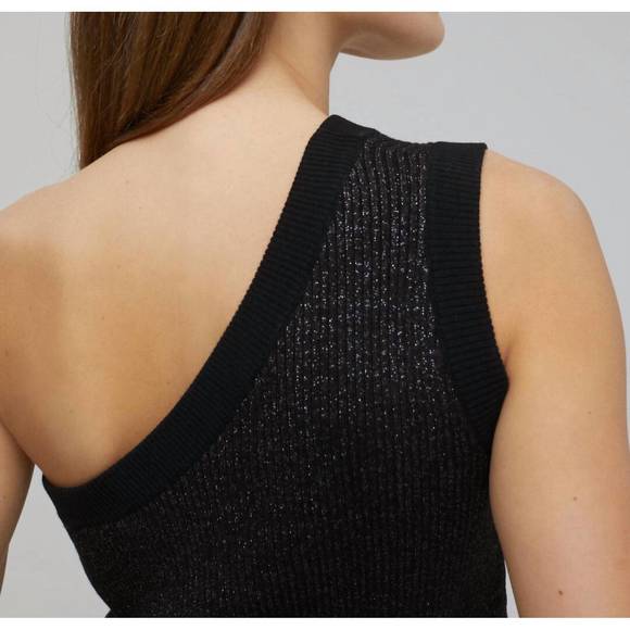 NEW CLOSED one shoulder knit top in black - Picture 3 of 3